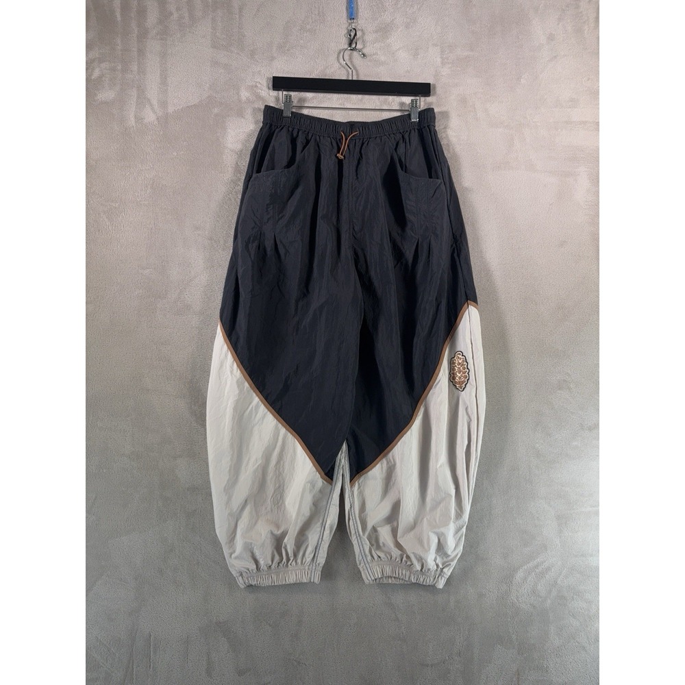 Free People Black and White Colorblock Track Joggers